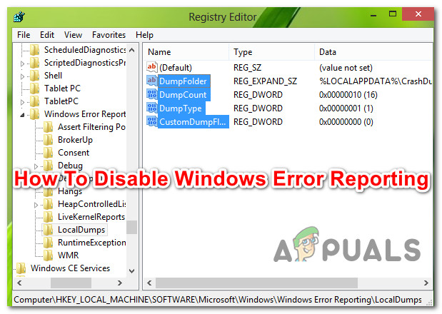 microsoft error reporting crashed
