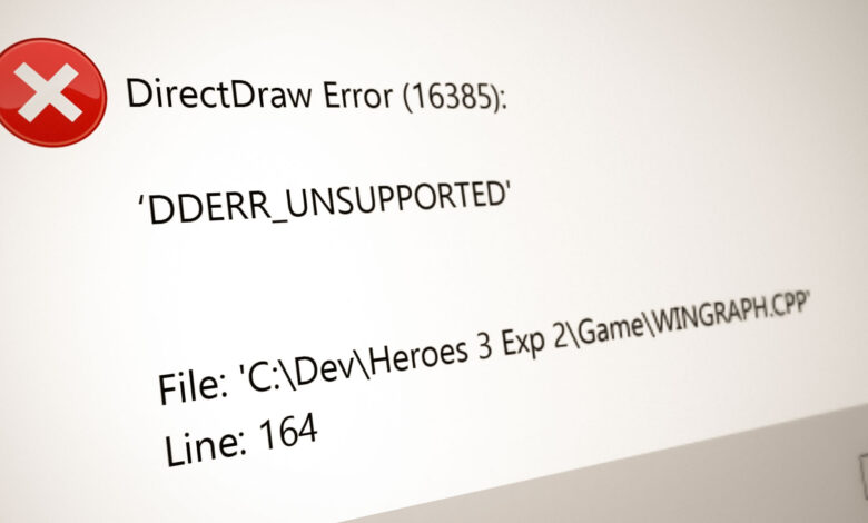 DirectDraw Error when Playing Legacy Games