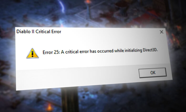Diablo II 'Error Code 25' on Windows 10
