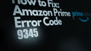 Error Code 9345' with Amazon Prime