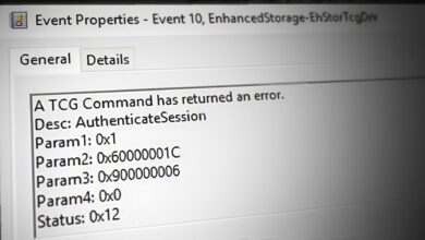 Event ID 10: A TCG Command Has Returned an Error
