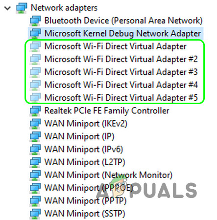 4. Uninstall the Hidden Network Adapter in the Device Manager