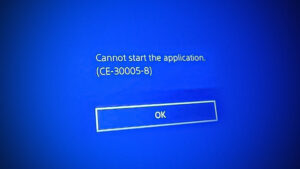 Cannot Start the Application (CE-30005-8) Error on PS4