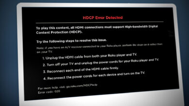 Roku HDCP Error Detected Error Code: 020