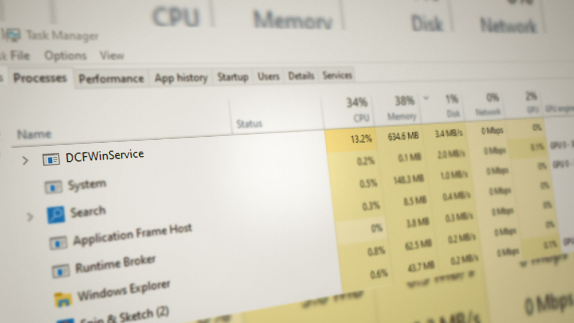DCFWinService' High CPU Usage on Windows