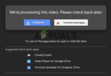 fix Google drive video is still processing