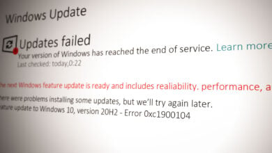 Windows Update Error 0xc1900104