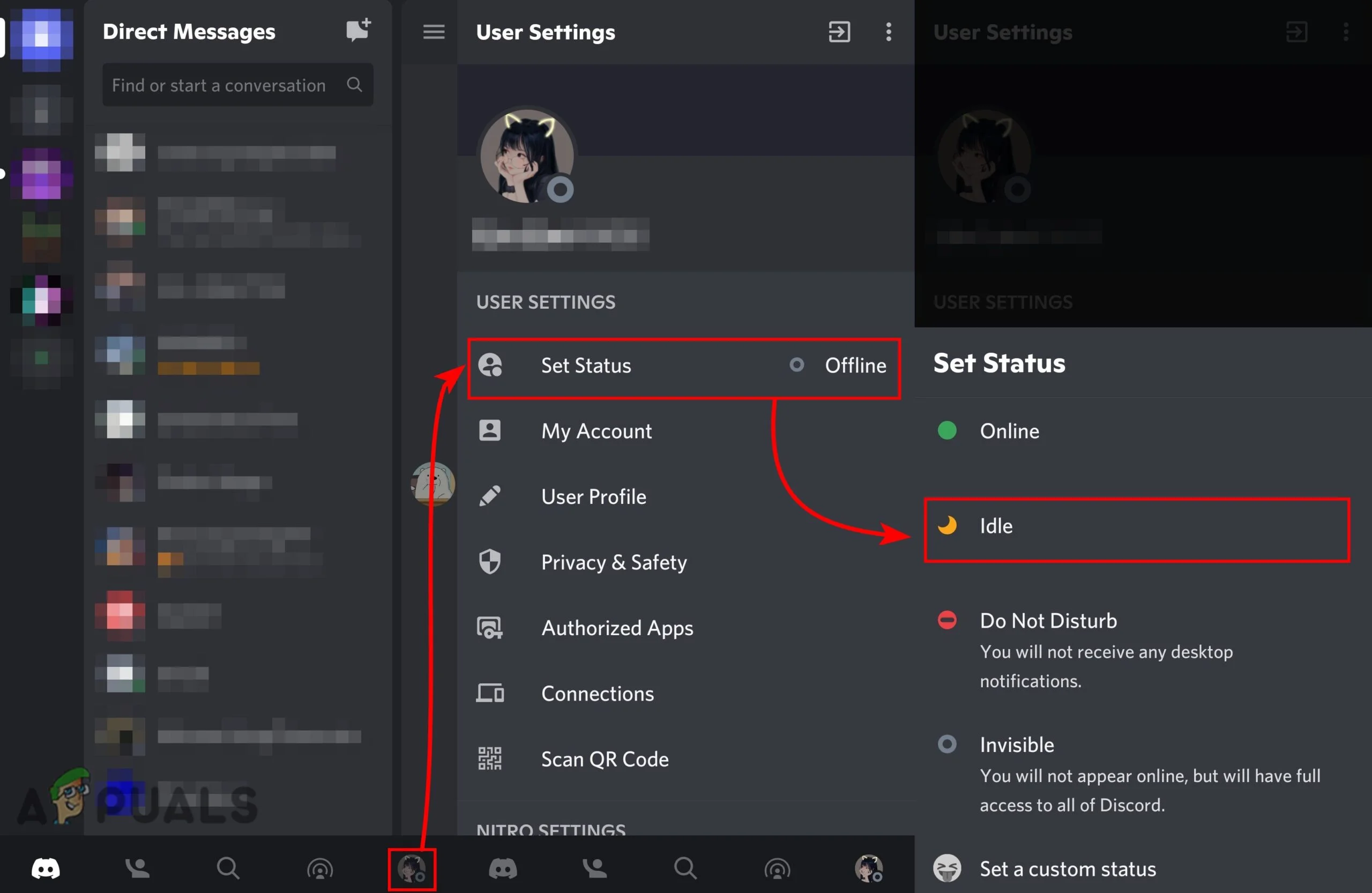What does idle mean and how do you set it on Discord? - Android