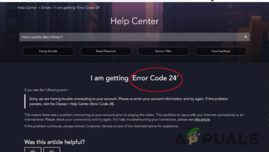 Disney Plus Error Code 24