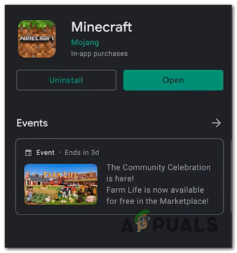Upgrade the Minecraft app on Android