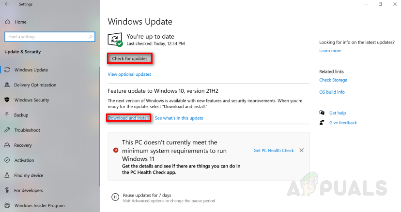 Install Windows 10 21H2