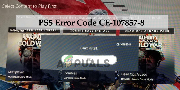 PS5 Error Code CE-107857-8
