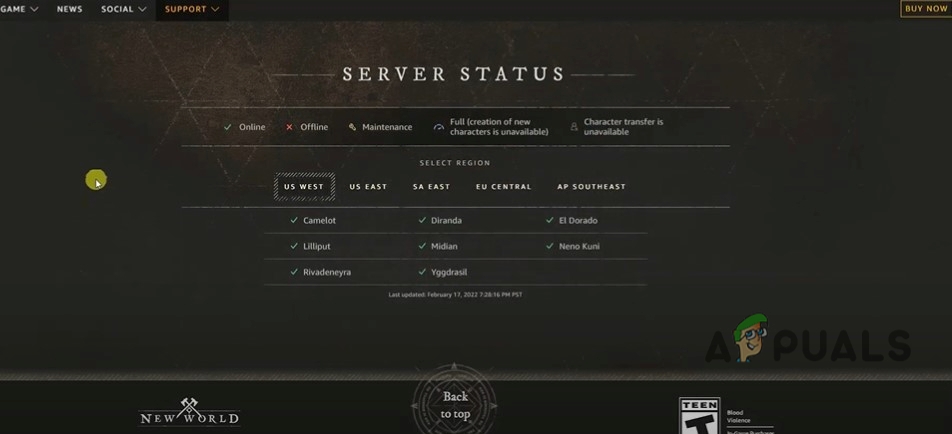 Check Server Status