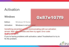 windows activation error code: 0x87e107f9