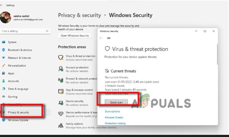 Windows Security Scan 