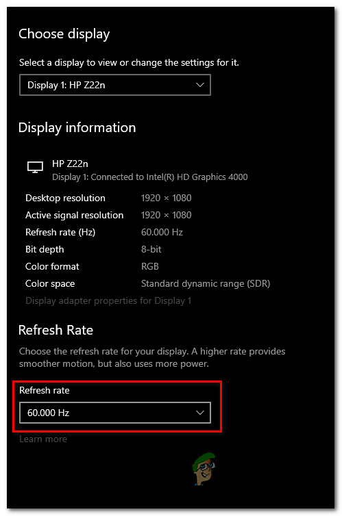 Clocking down Refresh rate to use less battery capacity
