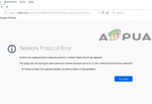 Network Protocol Error in Mozilla Firefox