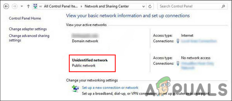 Unidentified network error