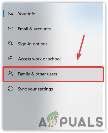 Click Family and Other Users