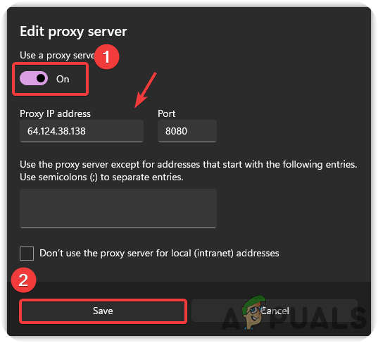 Enable Proxy Server