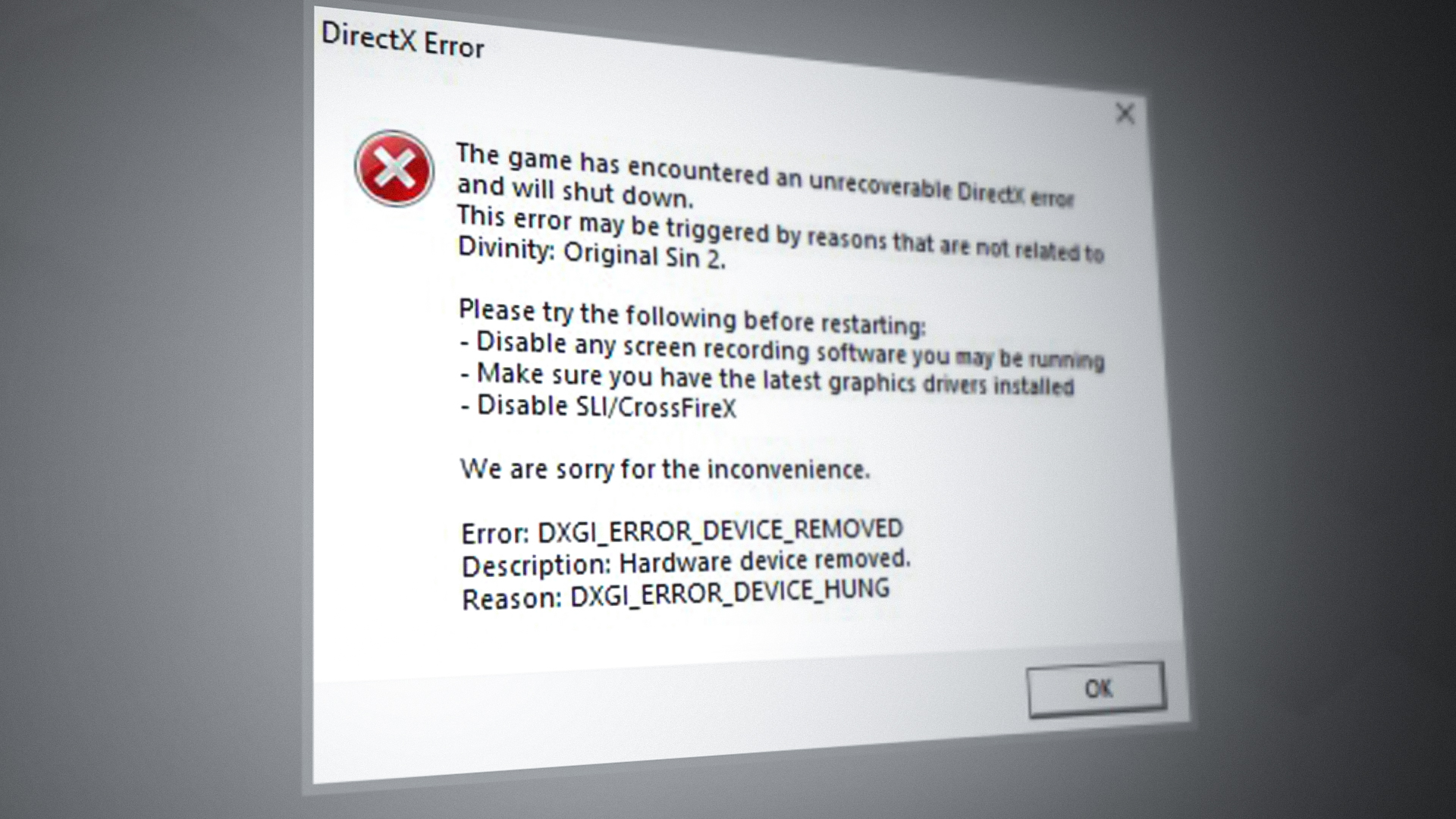 How to Fix DirectX Error in Divinity Original Sin 2?