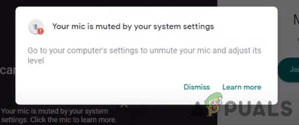 How to Fix Your Mic is muted by System settings on Google Meet