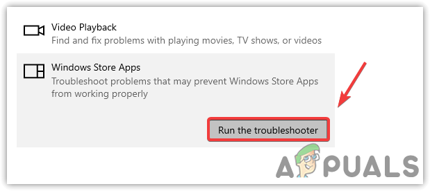 Run Windows App Troubleshooter