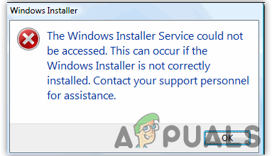 Windows Installer Service Could not be Accessed Error