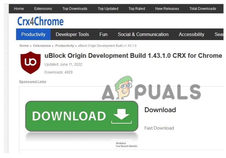 uBlock Origin Developer Builder Extension