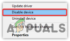 Click to Disable Device