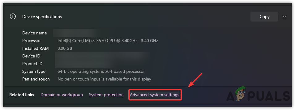 Navigate to Advanced System Settings
