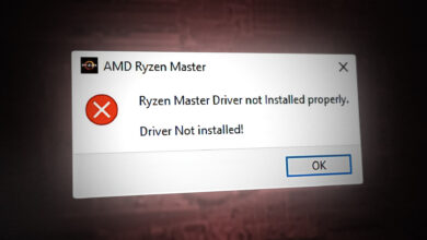 Ryzen Master Driver Not Installed Error