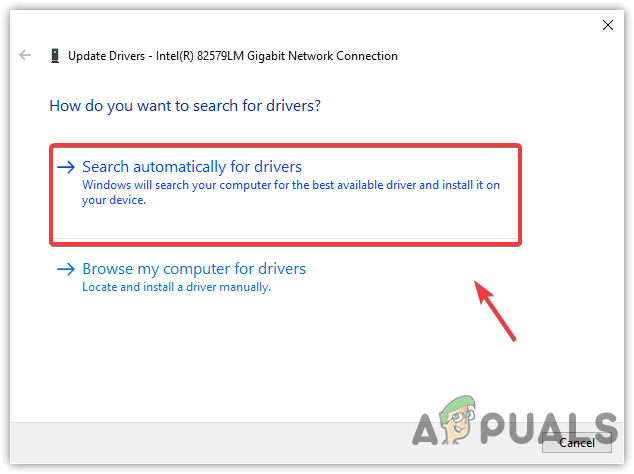 Select Search Automatically For Drivers