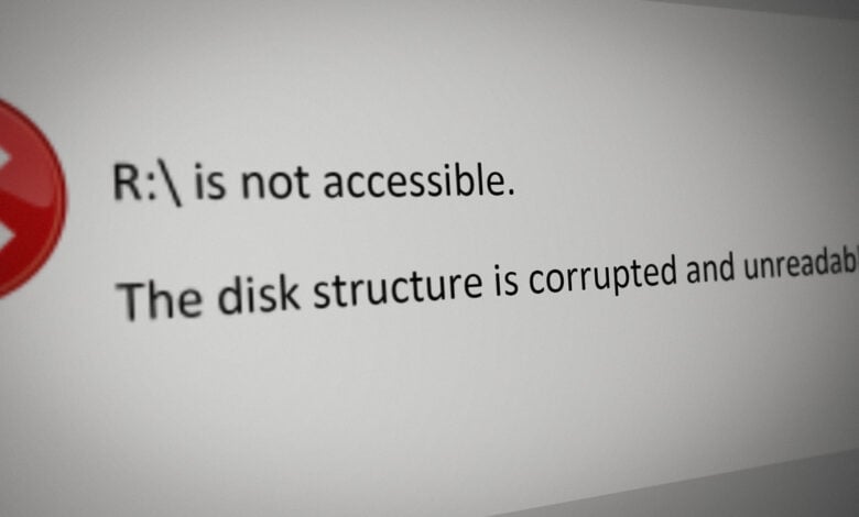 The Disk Structure is Corrupted and Unreadable