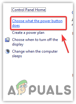 Click Choose What The Power Button Does