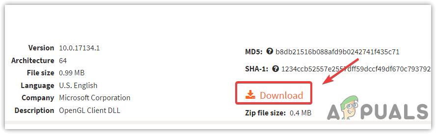 Downloading DLL file