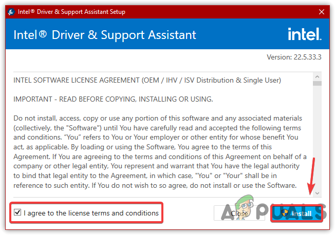 Installing Intel Driver Support Assistant