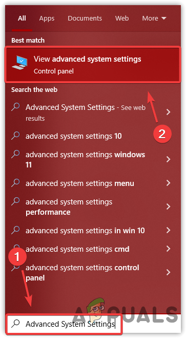 Navigating to Advanced System Settings