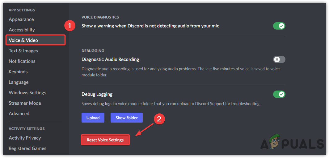Resetting the Voice Settings