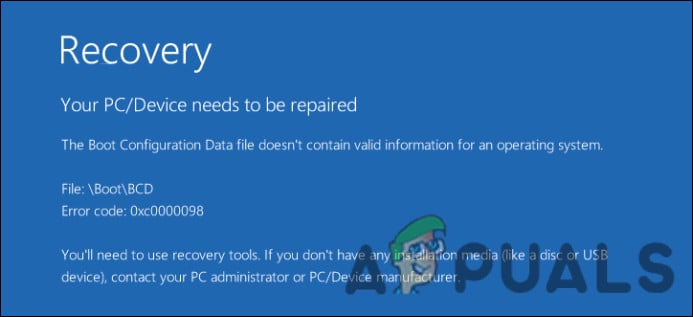 Fix: Your PC/Device Needs to Be Repaired Error on Windows