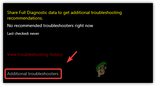 Click to View Additional Troubleshooters
