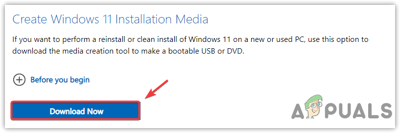 Downloading Windows 11 Installation Media