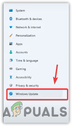 Navigating to Windows Update Settings