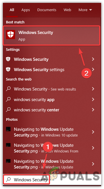 Opening Windows SecurityOpening Windows Security