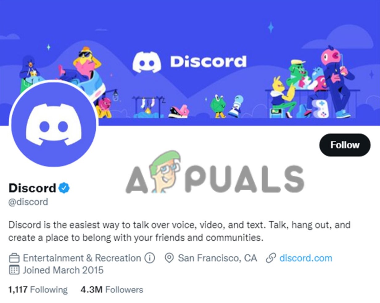 Visit Official Twitter Page of Discord for Fix