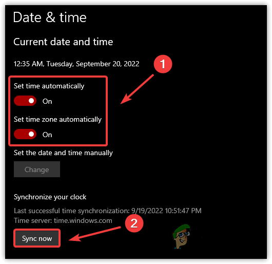 Synchronizing Date and Time