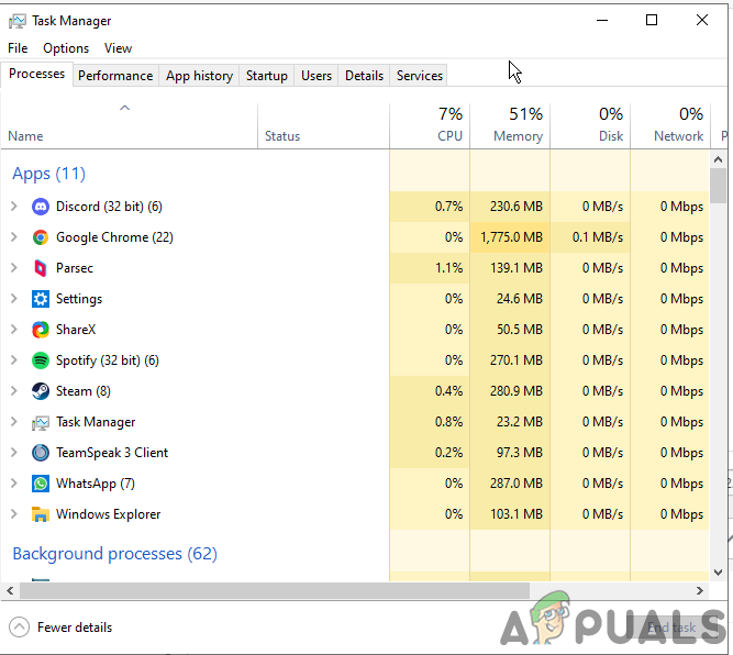 Open Task manager