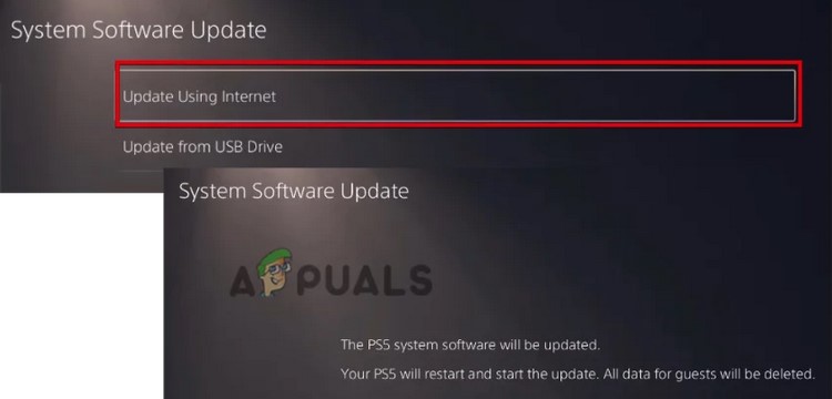 Update PS5 Software Through Internet