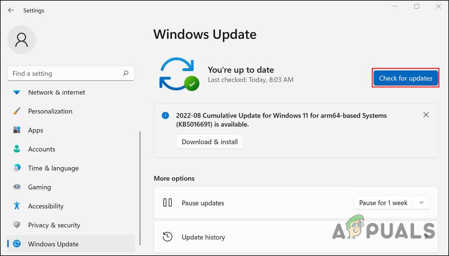 Check Windows Updates