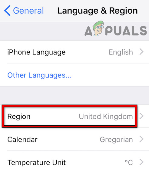 Change Your Region in the iPhone Settings